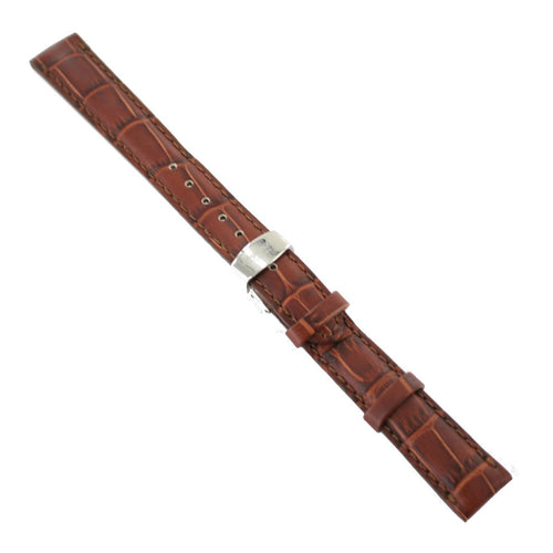 Ingersoll Ersatzband für Uhren Leder braun Kroko Faltschl.Si 16 mm