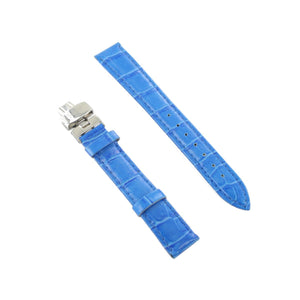 Ingersoll Ersatzband für Uhren Leder blau Kroko Faltschl. Si 16 mm