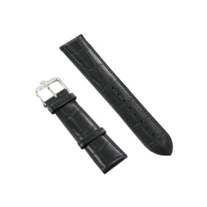 Ingersoll Ersatzband für Uhren Leder schwarz g. Kroko Dornschließe Si 22 mm