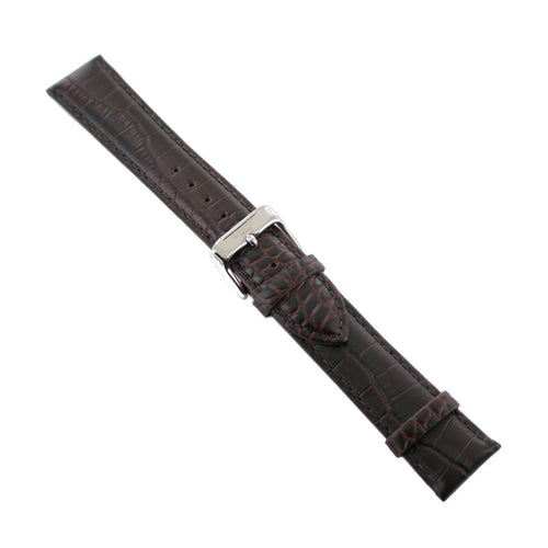 Ingersoll Ersatzband für Uhren Leder braun Kroko Dornschließe SI 20 mm