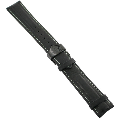 Ingersoll Ersatzband für Uhren Leder schwarz Naht grün Faltschl. Rosé 22 mm