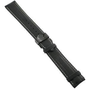 Ingersoll Ersatzband für Uhren Leder schwarz Naht grün Faltschl. Rosé 22 mm