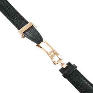 Ingersoll Ersatzband für Uhren Leder schwarz g. Kroko Faltschl. spez. Rosé 22 mm