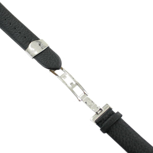 Ingersoll Ersatzband für Uhren Leder schwarz o. Naht Faltschl. Si 20 mm