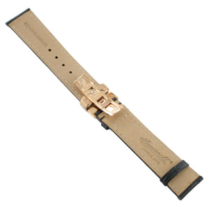 Ingersoll Ersatzband für Uhren Leder schwarz Kroko Faltschl. Rosé 22 mm