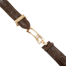 Laden Sie das Bild in den Galerie-Viewer, Ingersoll Ersatzband für Uhren Leder braun gl. Kroko Faltschl. Rosé 24 mm