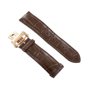 Ingersoll Ersatzband für Uhren Leder braun gl. Kroko Faltschl. Rosé 24 mm