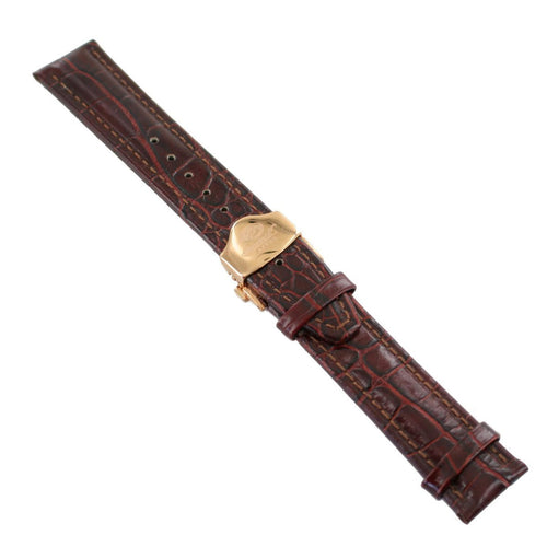 Ingersoll Ersatzband für Uhren Leder braun gl. Kroko Faltschl. Rosé 20 mm