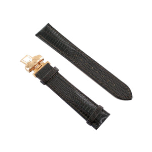 Ingersoll Ersatzband für Uhren Leder d. braun Eidechsen Faltschl. Rosé 20 mm