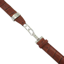 Laden Sie das Bild in den Galerie-Viewer, Ingersoll Ersatzband für Uhren Leder braun Kroko Faltschl. 21 mm XL