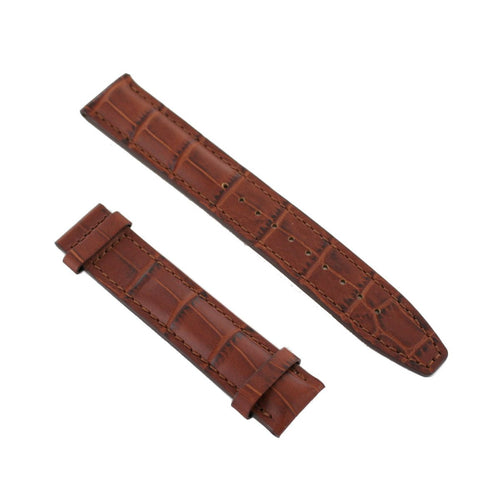 Ingersoll Ersatzband für Uhren Leder braun Kroko 21 mm XXL
