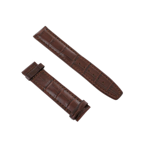 Ingersoll Ersatzband für Uhren Leder braun Kroko 21 mm XXL