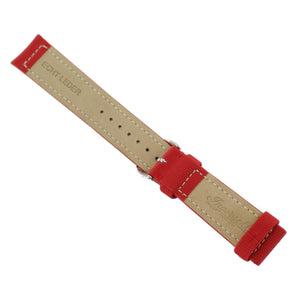 Ingersoll Ersatzband für Uhren Leder Textil rot Dornschließe Si 22 mm