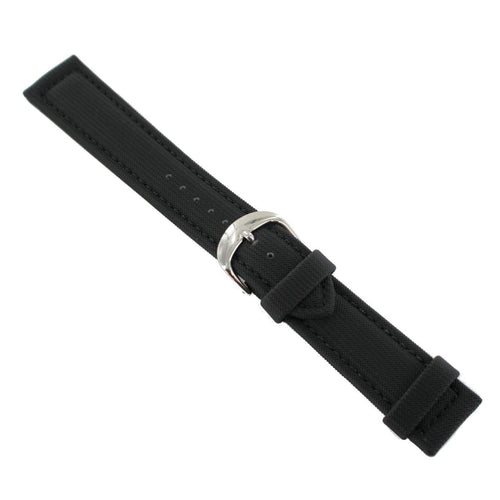 Ingersoll Ersatzband für Uhren Leder Textil schwarz Dornschließe Si 22 mm