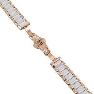 Ingersoll Ersatzband für Uhren Edelstahl Faltschl. Rosé / weiss IN5012 18 mm