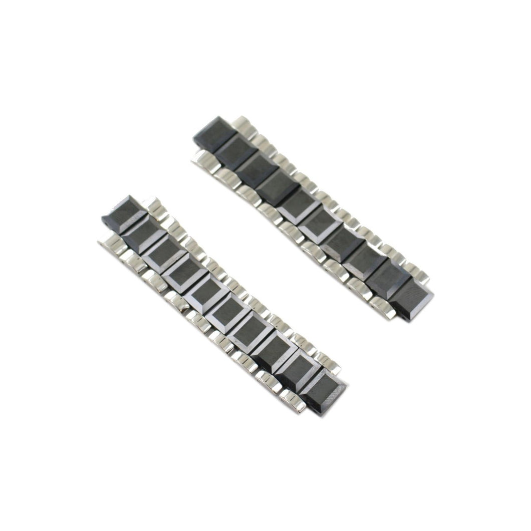 Ingersoll Ersatzband für Uhren Edelstahl Keramik silber / schwarz IN7201 21 mm