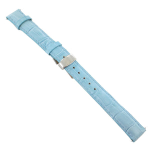 Ingersoll Ersatzband für Uhren Leder hellblau Kroko Faltschl. Si 16 mm