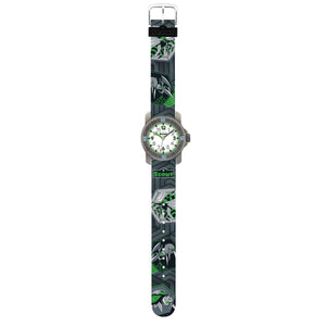 Scout Kinder Uhr Lernuhr Action Boys - Spinne grau/grün Jungen 280376042