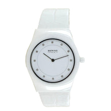 Laden Sie das Bild in den Galerie-Viewer, Bering Damen Uhr Armbanduhr Slim Ceramic - 32035-659 Leder Kroko