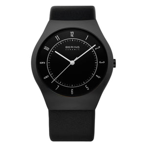 Bering Herren Uhr Armbanduhr Slim Ceramic - 32039-442-1 Leder