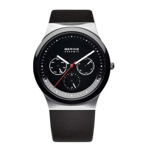Bering Herren Uhr Armbanduhr Slim Ceramic - 32139-402 Leder