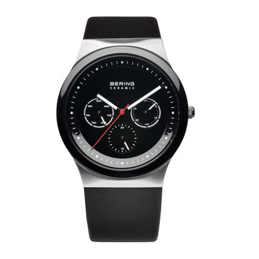 Bering Herren Uhr Armbanduhr Slim Ceramic - 32139-402 Leder