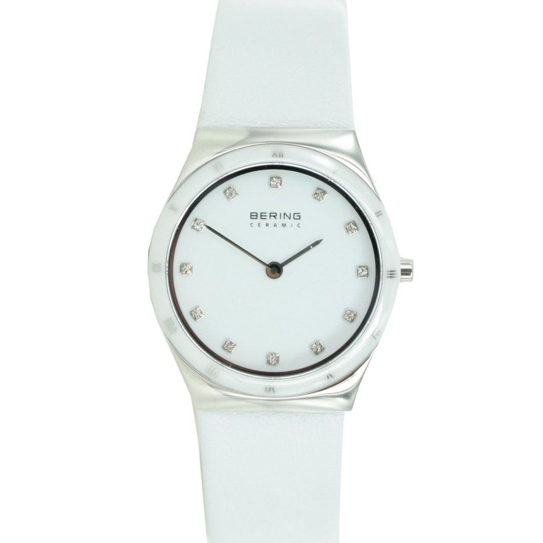 Bering Damen Uhr Armbanduhr Slim Ceramic - 32230-684-1 Leder
