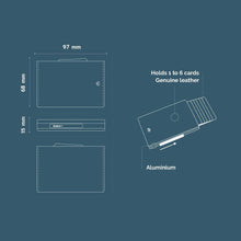 Laden Sie das Bild in den Galerie-Viewer, Ögon Smart Wallets - CASCADE TITANIUM CARBON Automatische Geldbörse