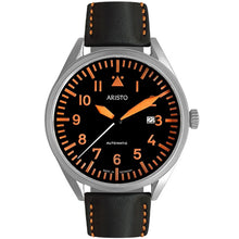 Laden Sie das Bild in den Galerie-Viewer, Aristo Herren Uhr Armbanduhr Fliegeruhr Automatik 3H223 Leder