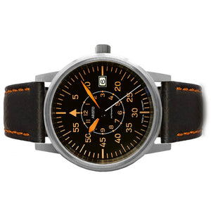 Aristo Herren Uhr Armbanduhr Fliegeruhr 38 Pilot Automatik 3H227-L Leder