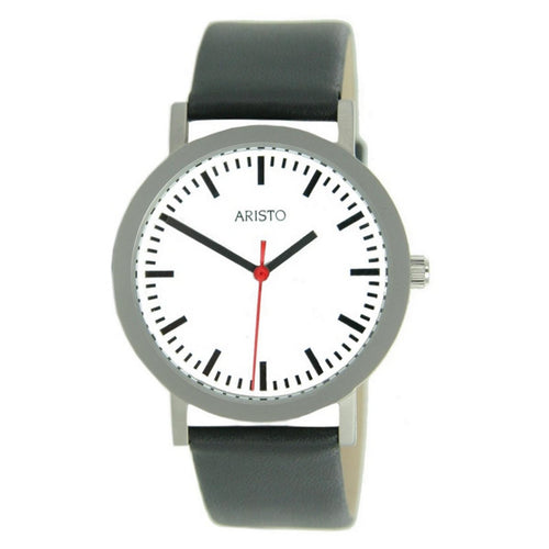 Aristo Herren Uhr Edelstahl Bahnhof 3H03