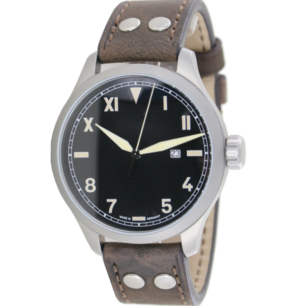 Aristo Herren Uhr Automatic Fliegeruhr California 3H192A Leder