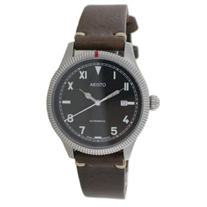Aristo Herren Uhr Automatic California 3H193 Leder