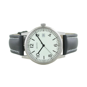 Aristo U-Boot Herren Uhr Edelstahl 3H27-1 Leder