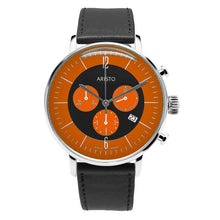 Laden Sie das Bild in den Galerie-Viewer, Aristo Bauhaus Herren Uhr Chronograph Edelstahl 4H237 Leder