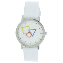 Laden Sie das Bild in den Galerie-Viewer, Aristo Bauhaus Unisex Uhr Edelstahl 4D85IW Leder weiß