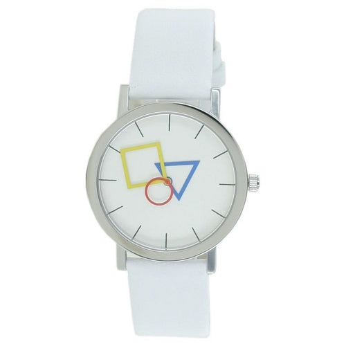 Aristo Bauhaus Unisex Uhr Edelstahl 4D85IW Leder weiß
