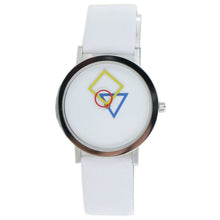 Laden Sie das Bild in den Galerie-Viewer, Aristo Bauhaus Damen Uhr Edelstahl 4D85W Leder weiss