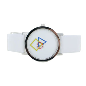 Aristo Bauhaus Damen Uhr Edelstahl 4D85W Leder weiss