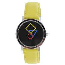 Laden Sie das Bild in den Galerie-Viewer, Aristo Bauhaus Damen Uhr Edelstahl 4D86G Leder gelb