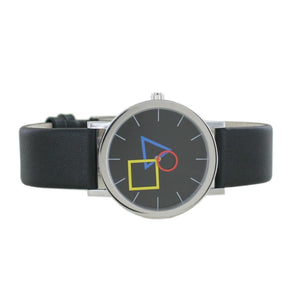 Aristo Bauhaus Unisex Uhr Edelstahl 4D86IS Leder schwarz