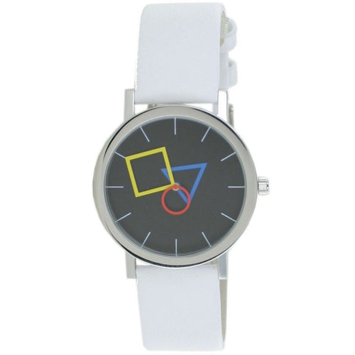 Aristo Bauhaus Unisex Uhr Edelstahl 4D86IW Leder weiß