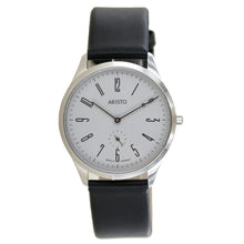 Laden Sie das Bild in den Galerie-Viewer, Aristo Bauhaus 1069 Herren Uhr Edelstahl 4H191 Leder