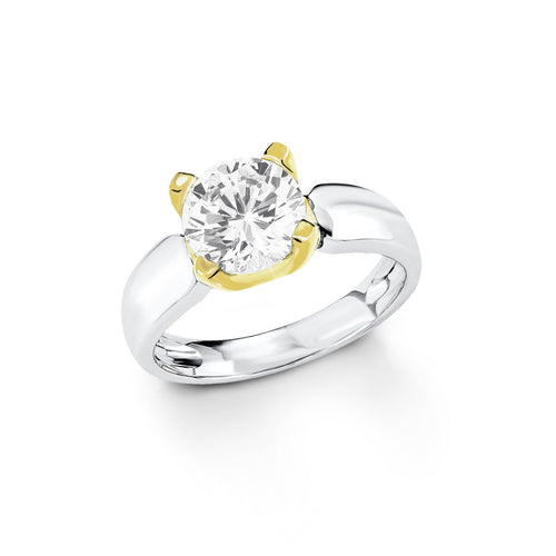 s.Oliver Jewel Damen Ring Silber Zirkonia Bicolor SO1249