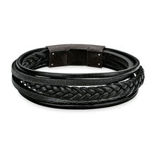 Laden Sie das Bild in den Galerie-Viewer, s.Oliver Jewel Herren Armband Kautschuk Leder SO1381/1 - 9038244