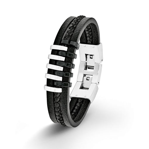 s.Oliver Jewel Herren Armband Leder SO1380/1 - 540643