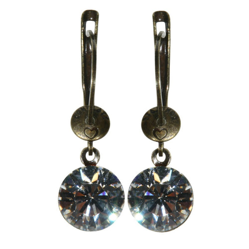 Konplott Ohrringe Ohrhänger Black Jack hängend weißer crystal