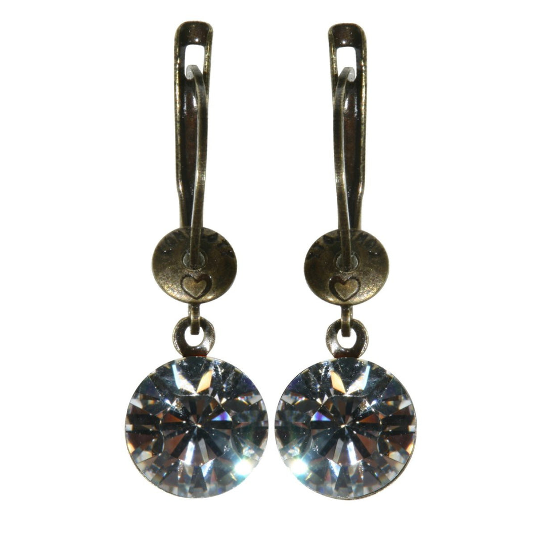 Konplott Ohrringe Ohrhänger Black Jack hängend weißer crystal