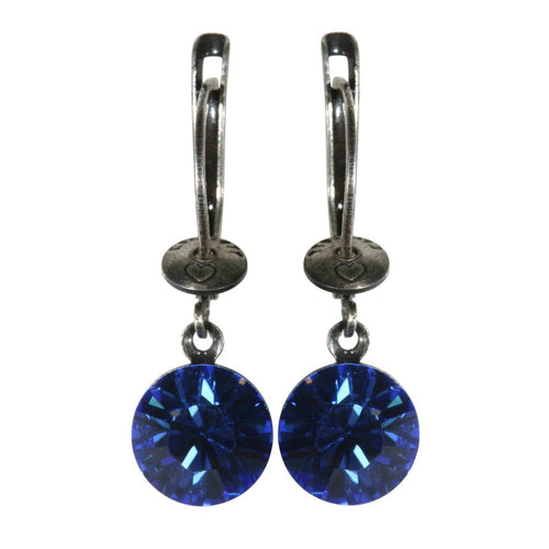 Konplott Ohrringe Ohrhänger Black Jack hängend blau sapphire silber