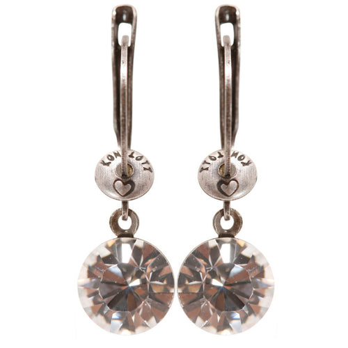 Konplott Ohrringe Ohrhänger Black Jack weiß crystal silber